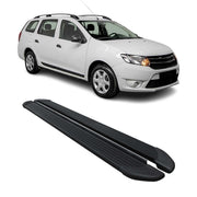 Marchepieds Latéraux pédale pour Dacia Logan 2013-2020 Aluminium Noir 2Pcs
