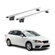 Barres de toit transversales pour Seat Leon SW 2014-2026 Alu Gris Argenté 2x ABE