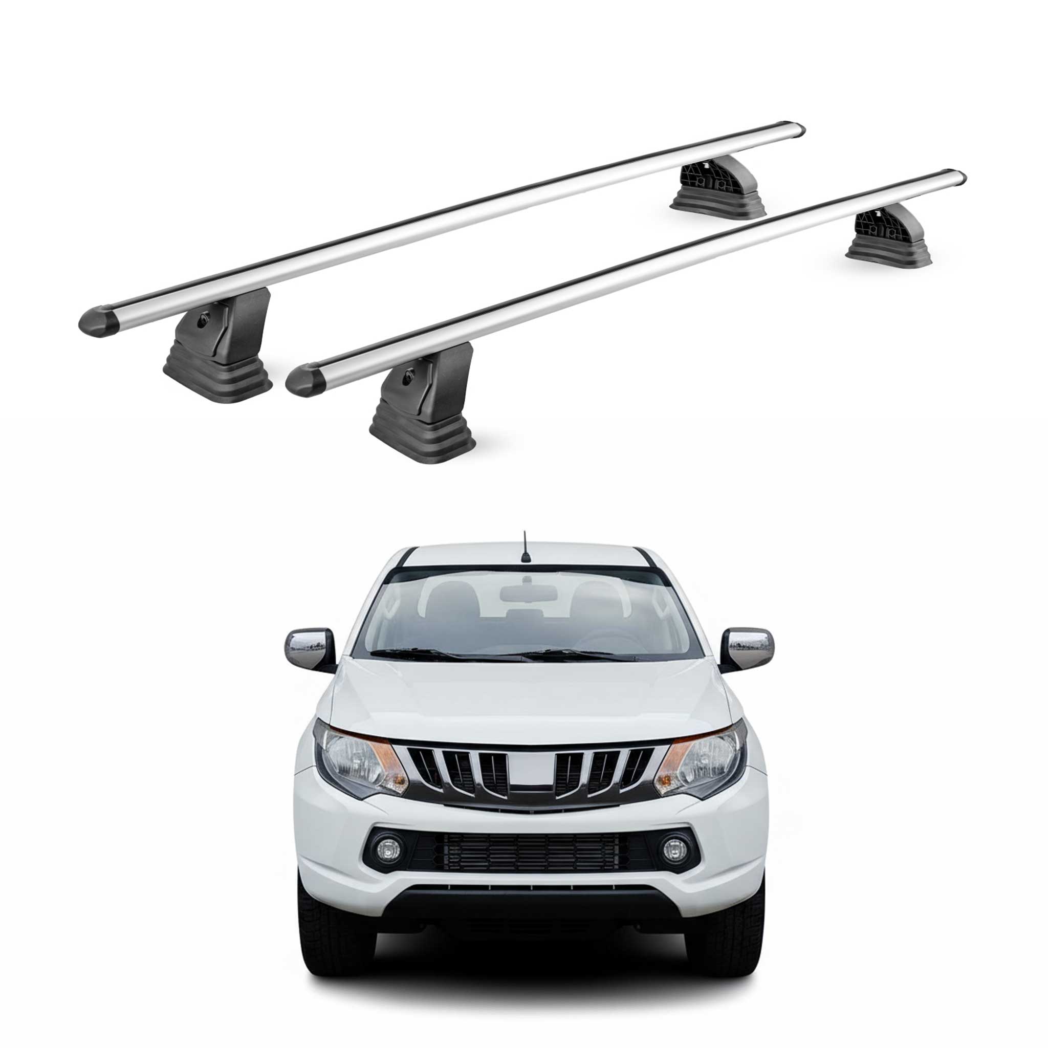 Barres de toit Alu pour Mitsubishi Triton Double Cab / Single Cab 2014-2026