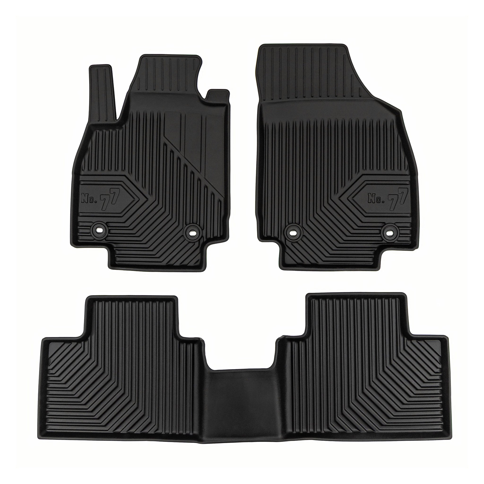 Tapis de Sol de Voiture pour MG ZS II Hybrid 2024-2026 TPE Imperméable 3Pcs