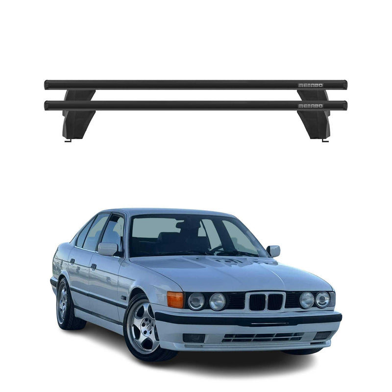 Menabo Barres de toit transversales pour BMW Série 5 E39 1995-2003 Alu Noir