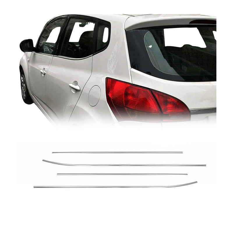 Baguettes pour contour Latérales pour Kia Venga 2010-2019 en acier inox chrome