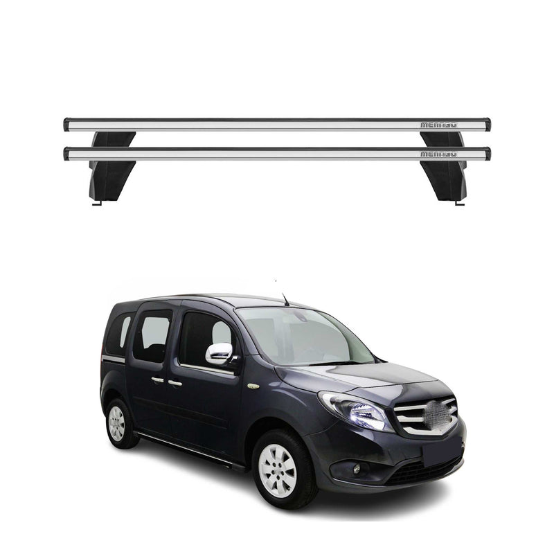 Menabo Barres de toit Transversales pour Mercedes Citan W415 2012-2025 Alu Gris