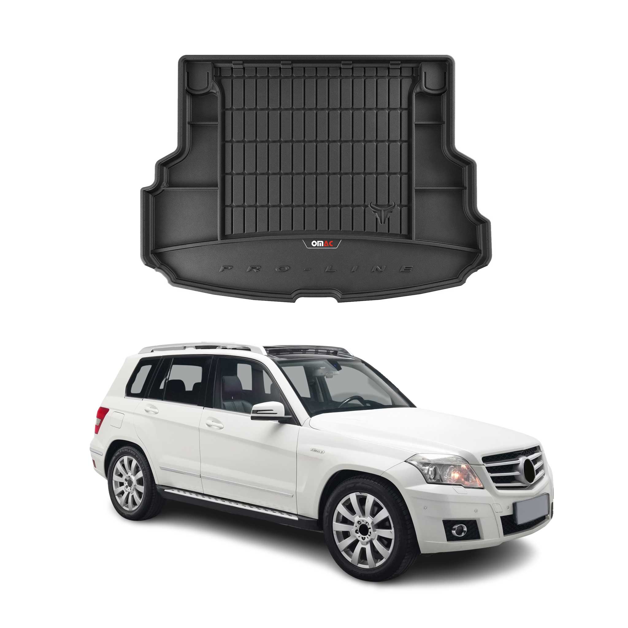 Tapis de Coffre pour Mercedes Classe GLK X204 2008-2015 TPE Noir