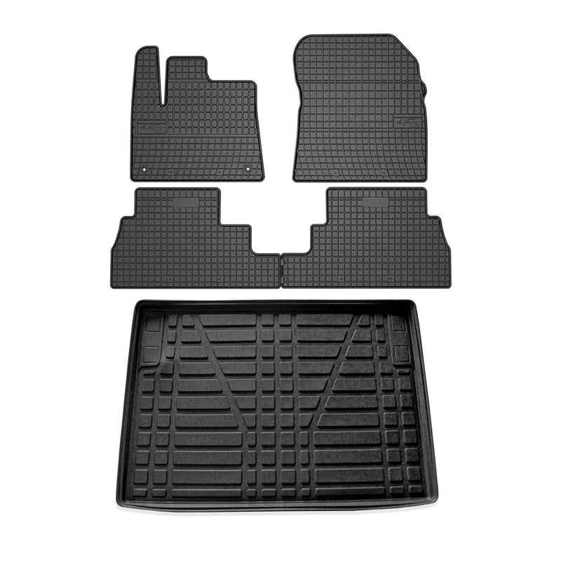 Kit Tapis de sol et coffre pour Citroen Berlingo 2018-2023 TPE Noir