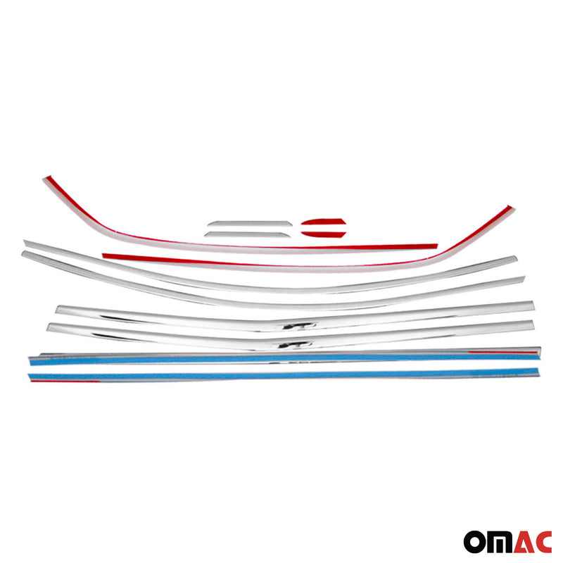 Baguettes pour contour Latérales pour Renault Megane 4 2015-19 inox chrome