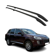 Barres de toit longitudinales pour Porsche Cayenne 2003-2010 Aluminium Noir