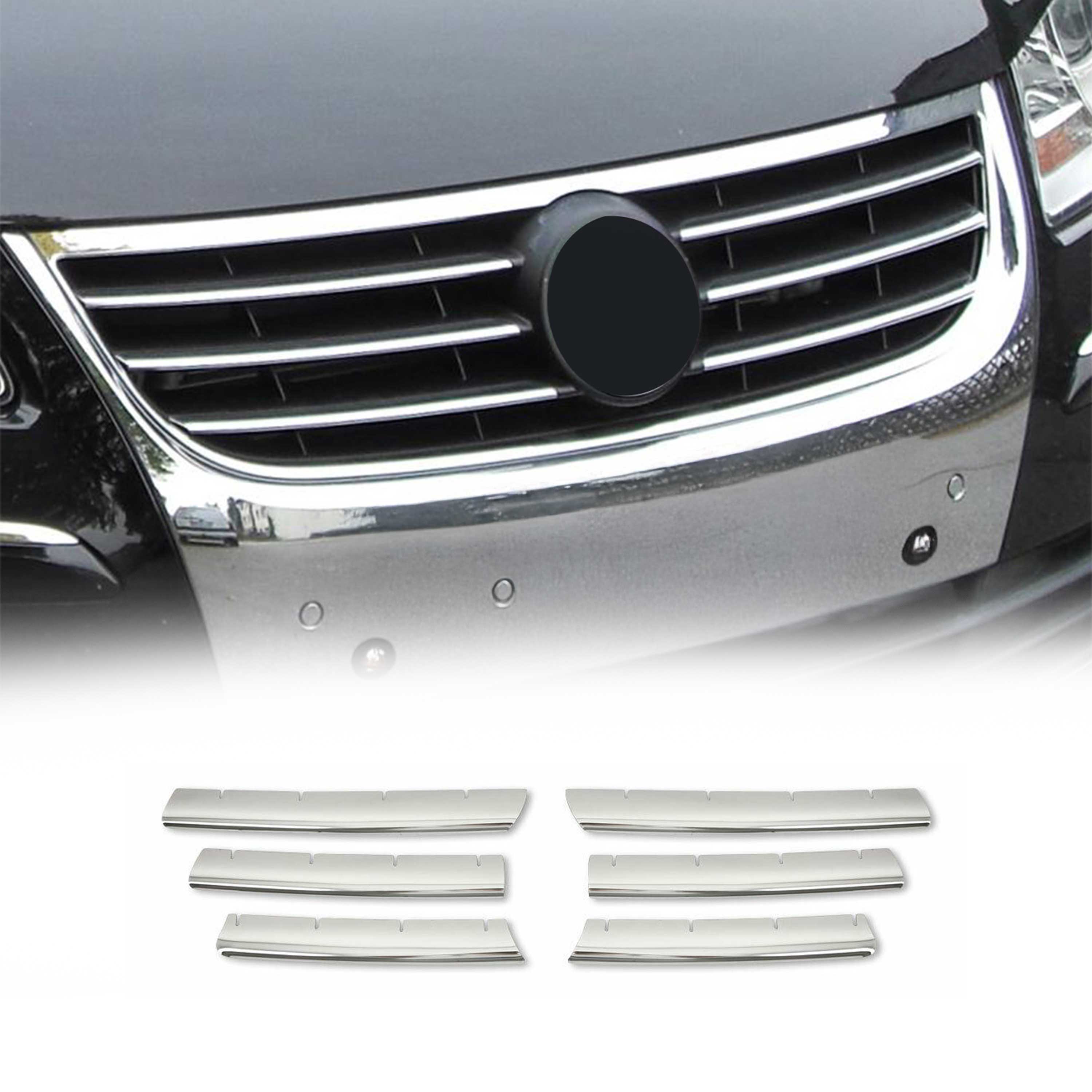 Moulure de Grille de Calandre pour VW Touran 2003-2006 Chromé 6Pcs