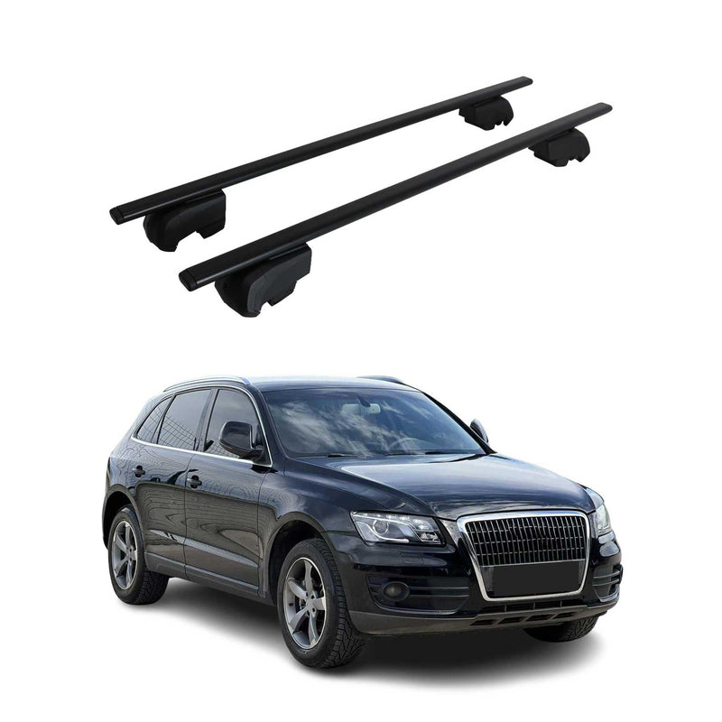 Barres de toit transversales pour Audi Q5 8R 2008-2017 Fer Noir 2Pcs