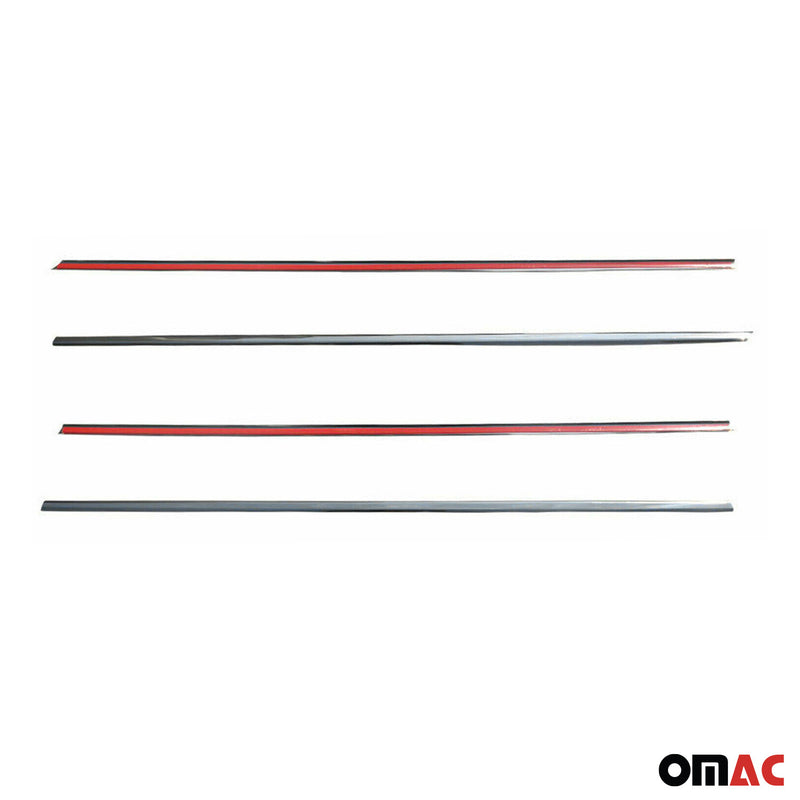 Baguettes pour contour Latérales pour Toyota Corolla 2002-2007 Acier inox Chromé