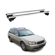 Barres de toit Transversales pour Subaru Outback 1994-2003 Aluminium Argent