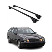 Barres de toit Transversales pour Mercedes Classe E S210 1996-2003 Fer Noir