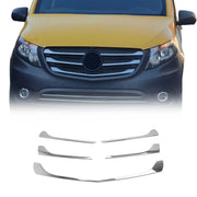 Moulure de Grille de Calandre pour Mercedes Vito W447 2014-2019 Acier 5Pcs