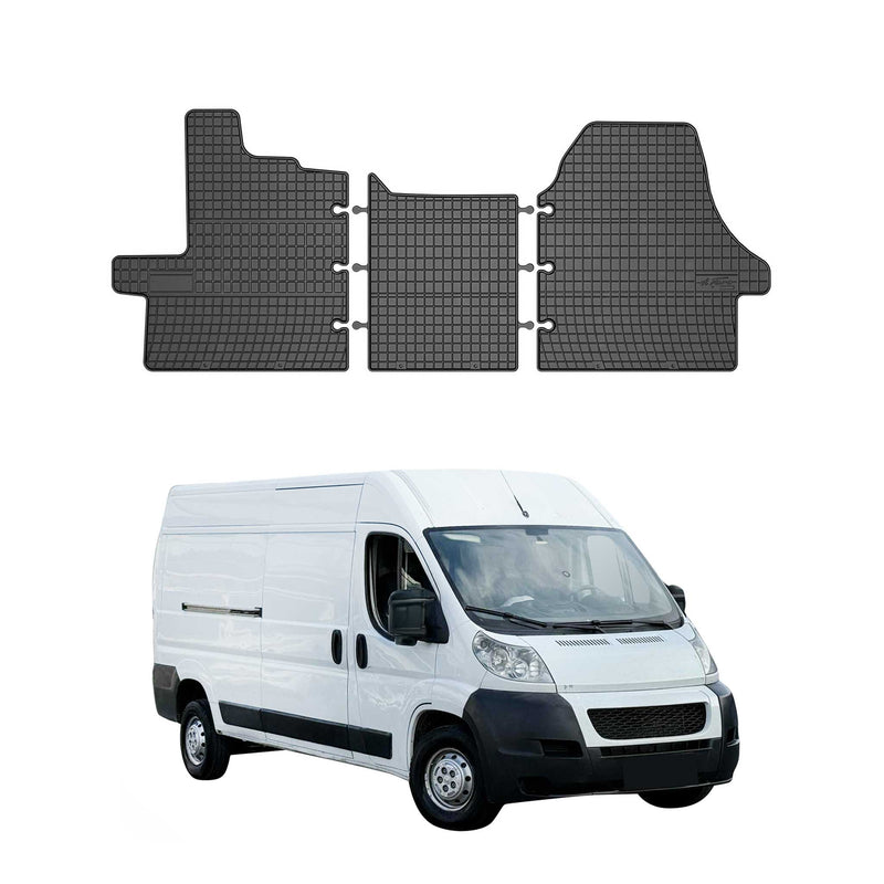 Tapis de Sol pour Citroen Jumper 2006-2011 Caoutchouc Noir