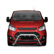 Pare-Buffle Avant Pour Ford Transit Custom 2012-2018 en Acier Inox Argent