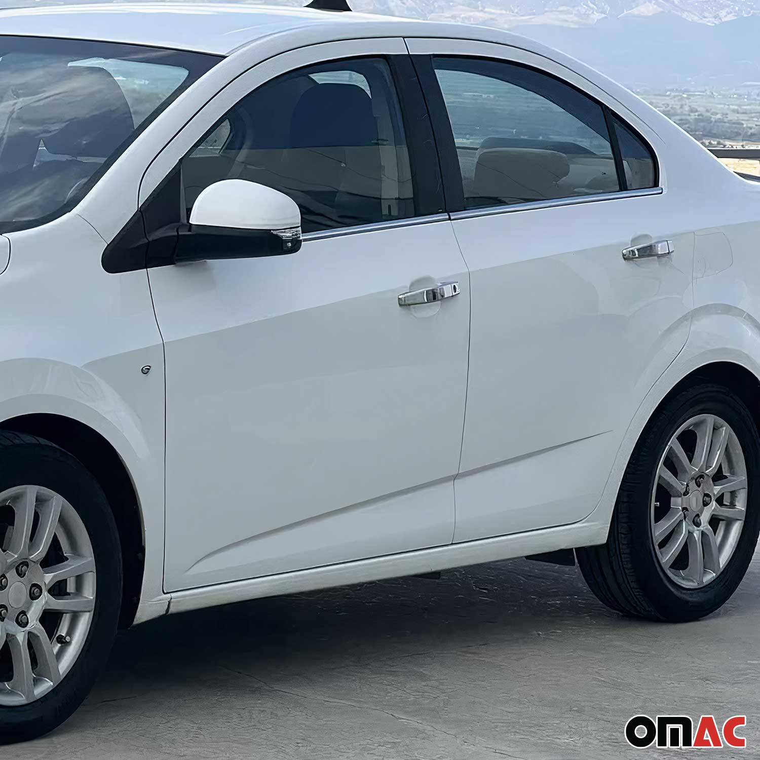 Garniture de Fenêtre pour Chevrolet Aveo Berline 2012-2021 Acier Inox 4Pcs