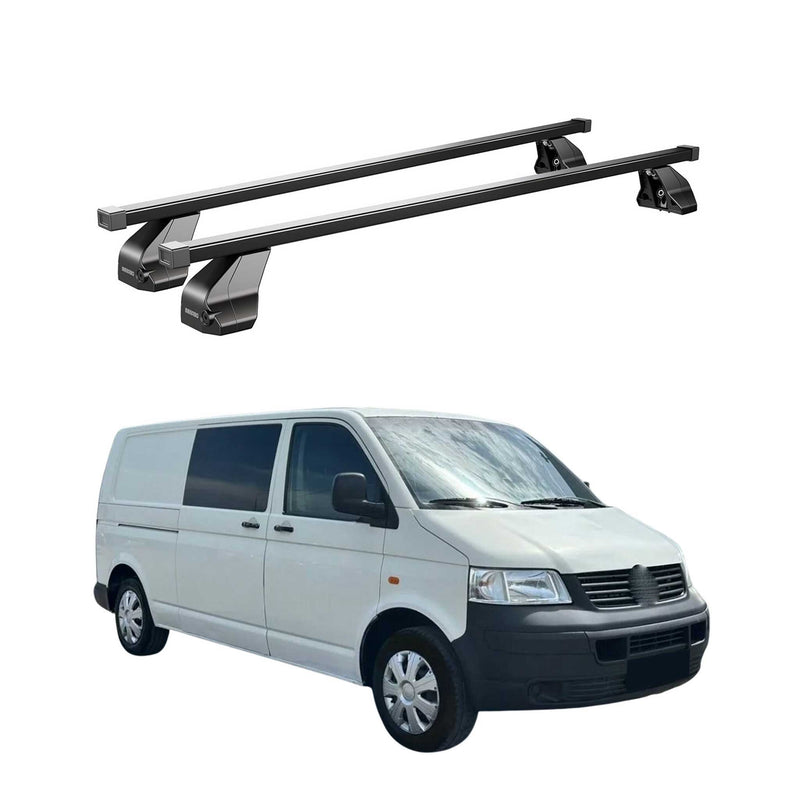 Barres Transversales Menabo pour VW Transporter 2003-2015 Noir