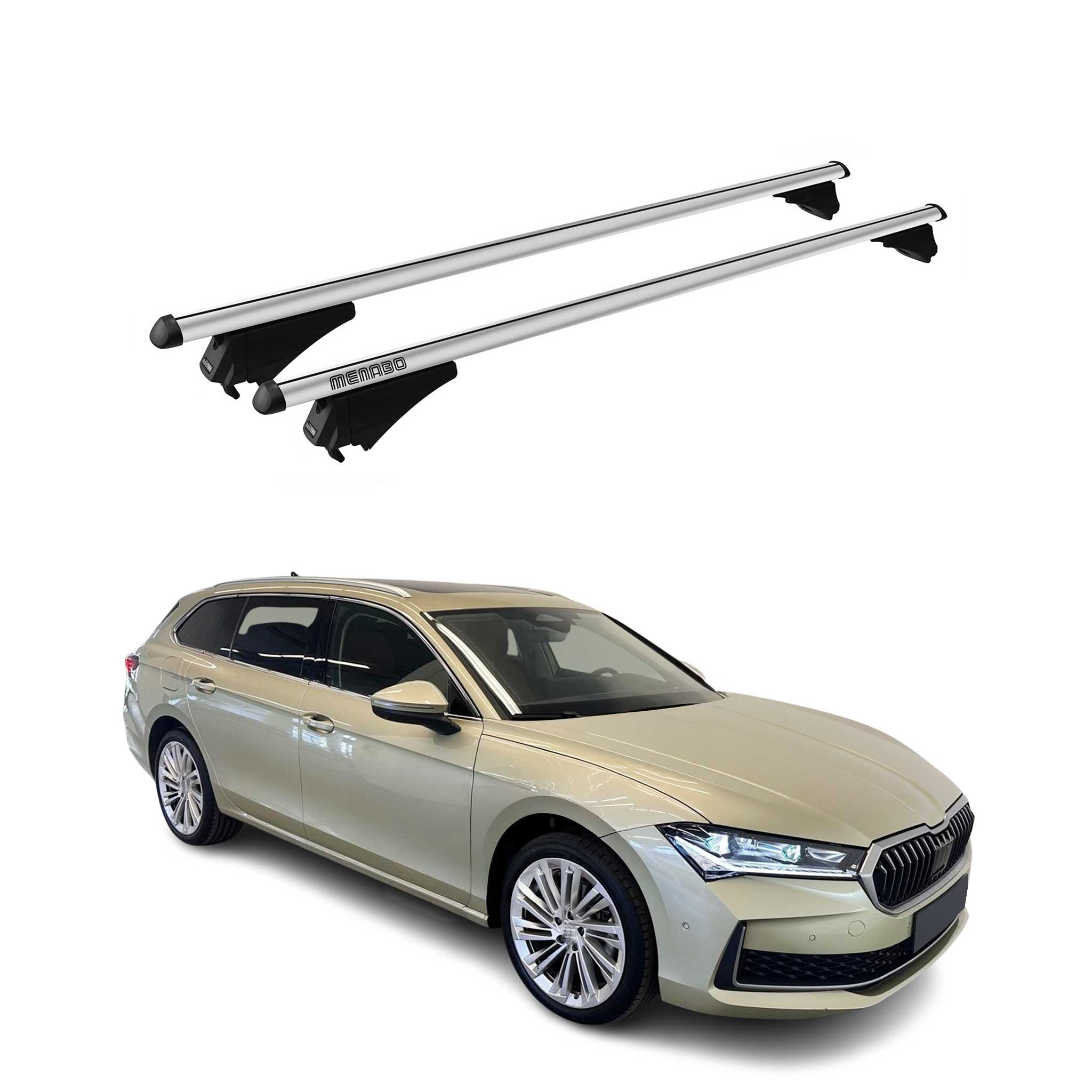 2024 Skoda Superb IV Wagon Tiger Barres de toit transversales Gris