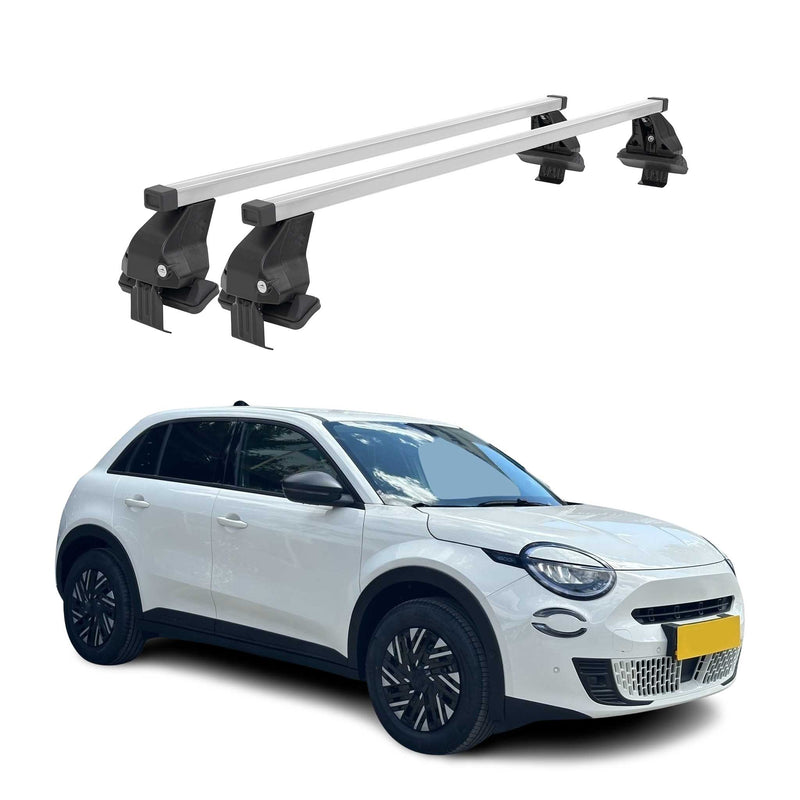 Menabo Barres de toit transversales pour Fiat 600E/600 2023-2025 Acier Gris 2x