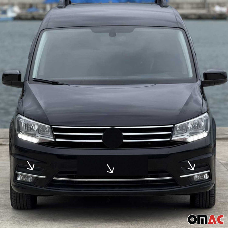 Moulure de Grille de Calandre pour VW Caddy 2015-2021 Chromé 3Pcs