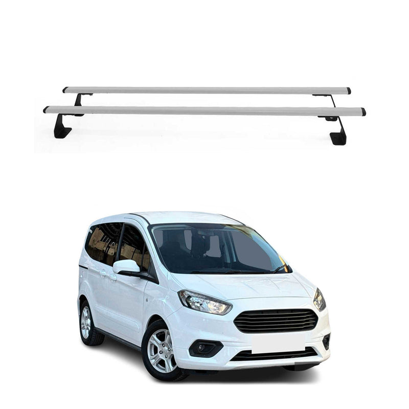 Barres de toit transversales pour Ford Transit Courier 2014-2025 gris en Alu