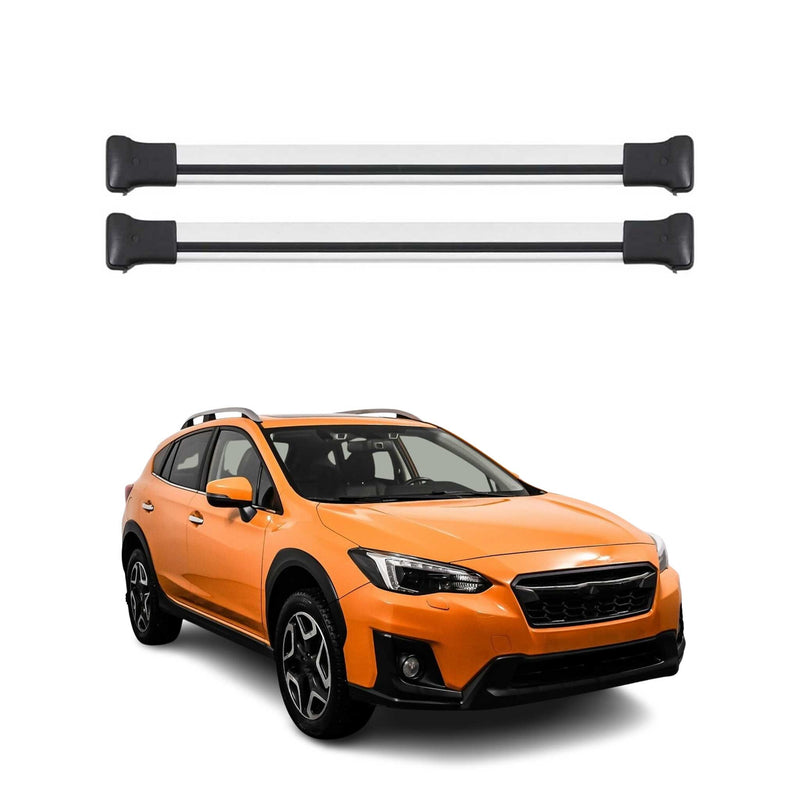 Barres de toit transversales pour Subaru XV 2012-2018 Aluminium Gris