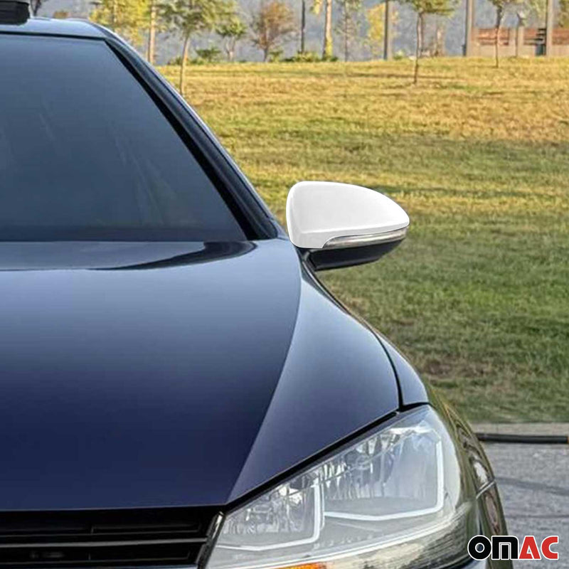 Coques de Rétroviseurs pour VW Golf 7 2012-2019 Acier Chromé Argent