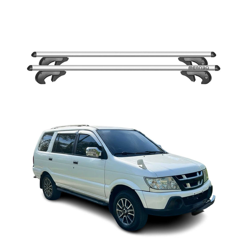 Barres de toit transversales pour Isuzu Panther 2000-2016 90kg Alu Gris