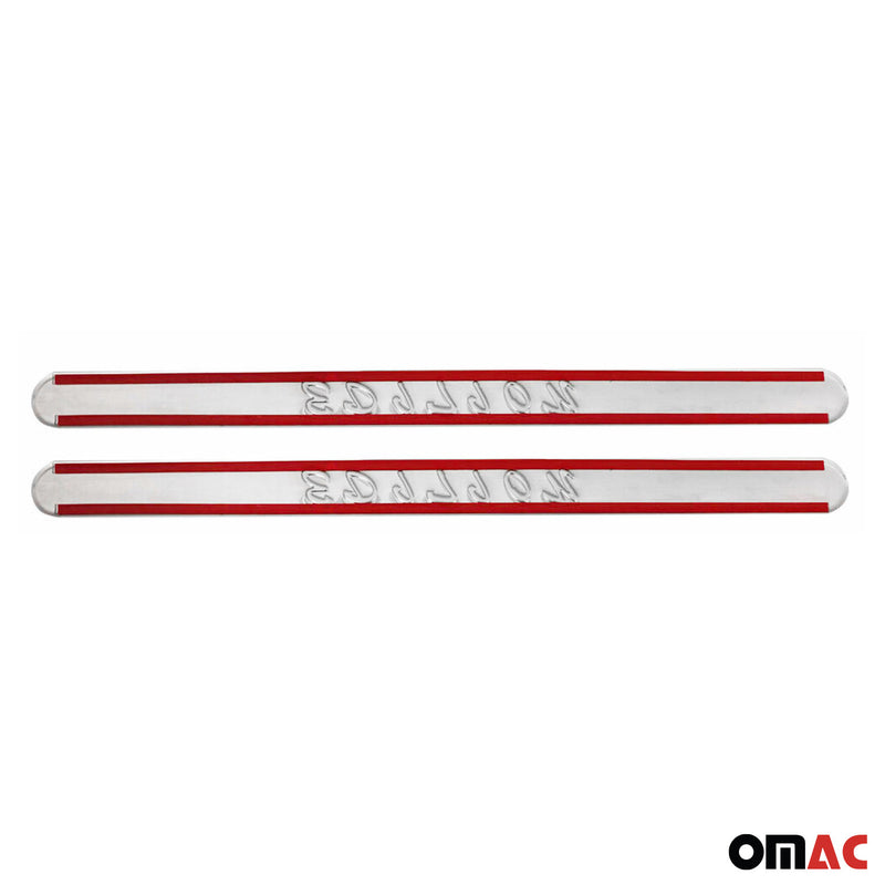 Seuils de porte en acier inox Chromé Edition 50x3.5 cm 2pcs