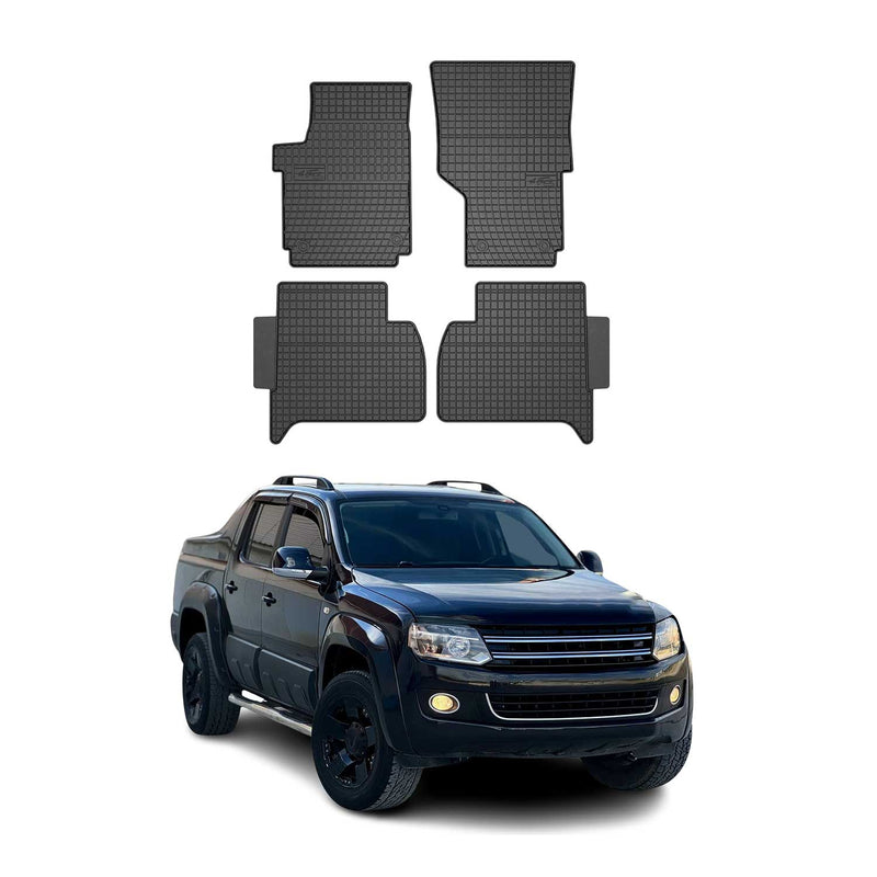 Tapis de Sol pour VW Amarok 2009-2022 Caoutchouc Noir