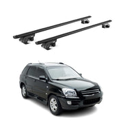 Barres de toit transversales ABE pour Kia Sportage JE 2004-2010 5 P Alu Noir 2x