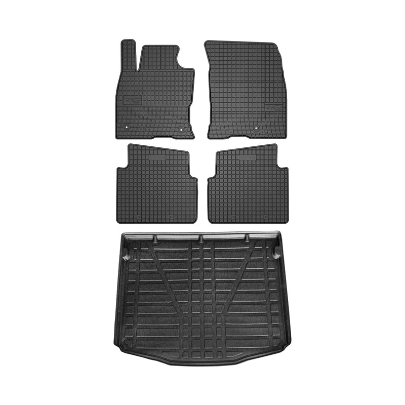 Kit Tapis de sol et coffre pour Ford Kuga 2020-2024 TPE Noir