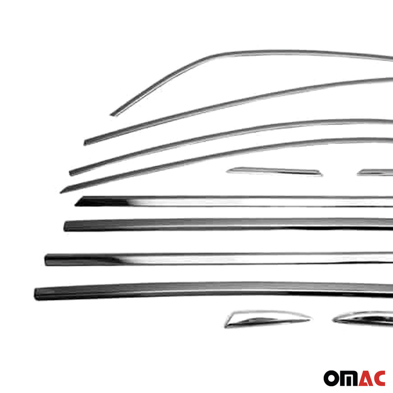 Baguettes pour contour latérales pour Renault Megane IV Berline 2016-2021 inox