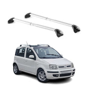 Barres de toit pour Fiat Panda III Cross 2014-2026 Gris Argenté 2 pièces ABE