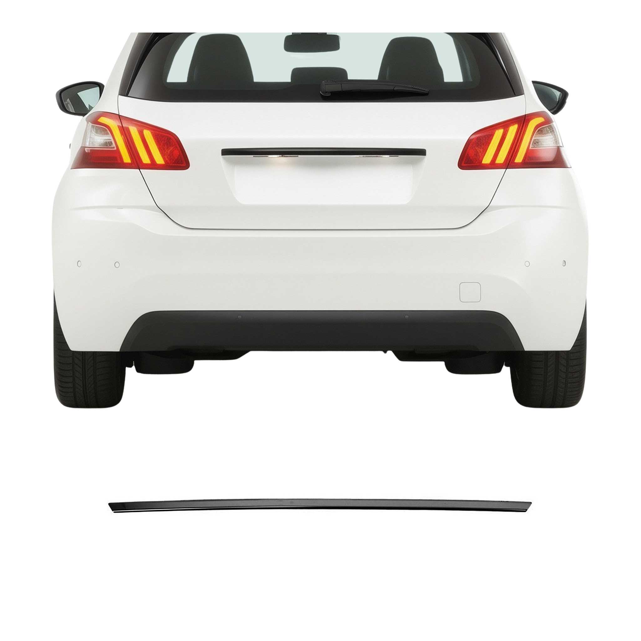 Poignée de Coffre Arrière pour Peugeot 308 2014-2021 acier inox foncé