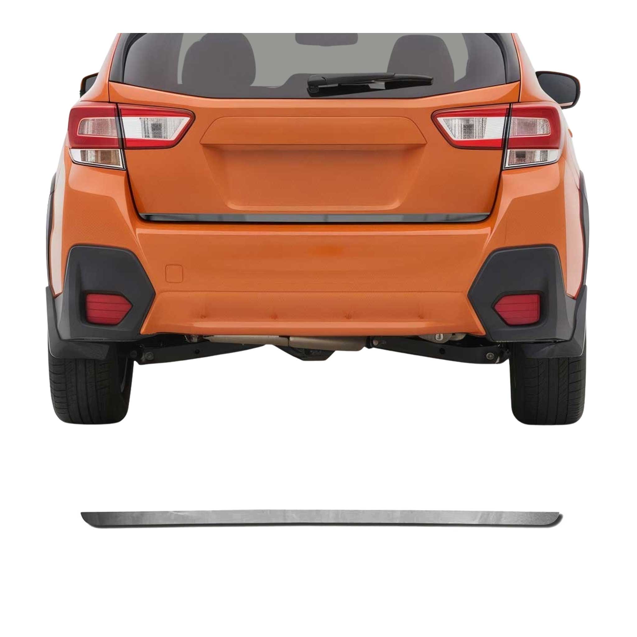 Garniture de Hayon Coffre pour Subaru XV 2017-2021 acier inox foncé