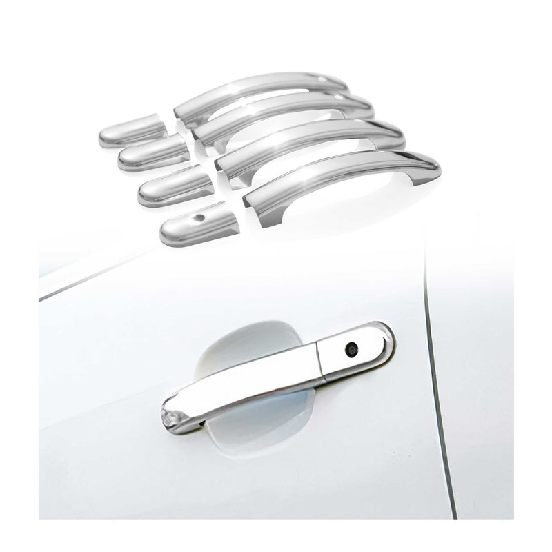Couverture de poignée de porte pour Ford Fiesta 2001-2008 en Acier Inoxy 8 Pcs