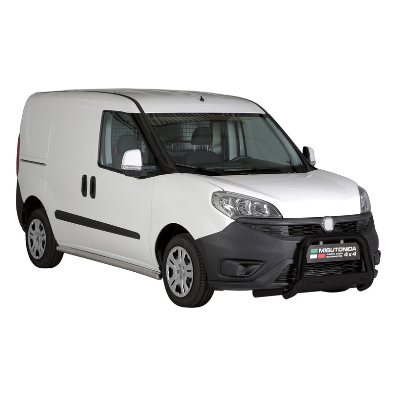 Pare-buffle Avant pour Fiat Doblò 2015-2022 63 mm en Acier Noir