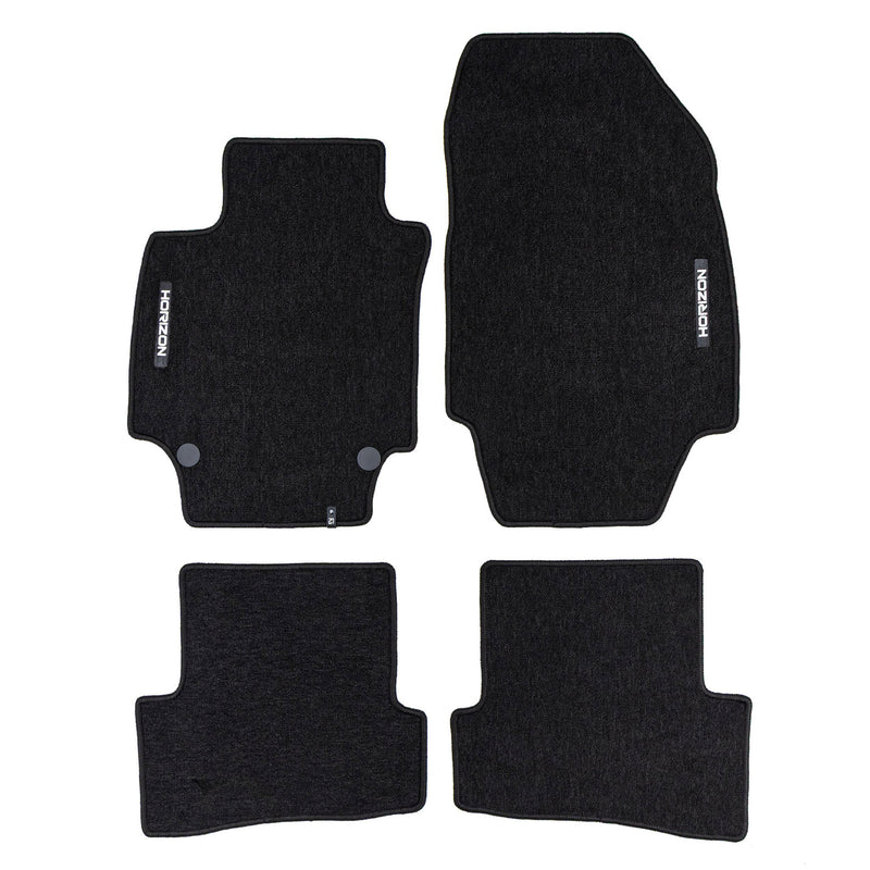 Tapis de Sol de Voiture pour Renault Captur I 2013-2019 Velours Noir 4Pcs