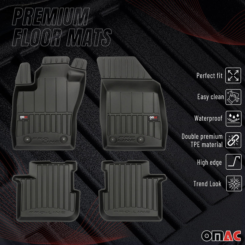 Tapis de Sol pour Fiat Tipo 2015-2025 Caoutchouc TPE Noir