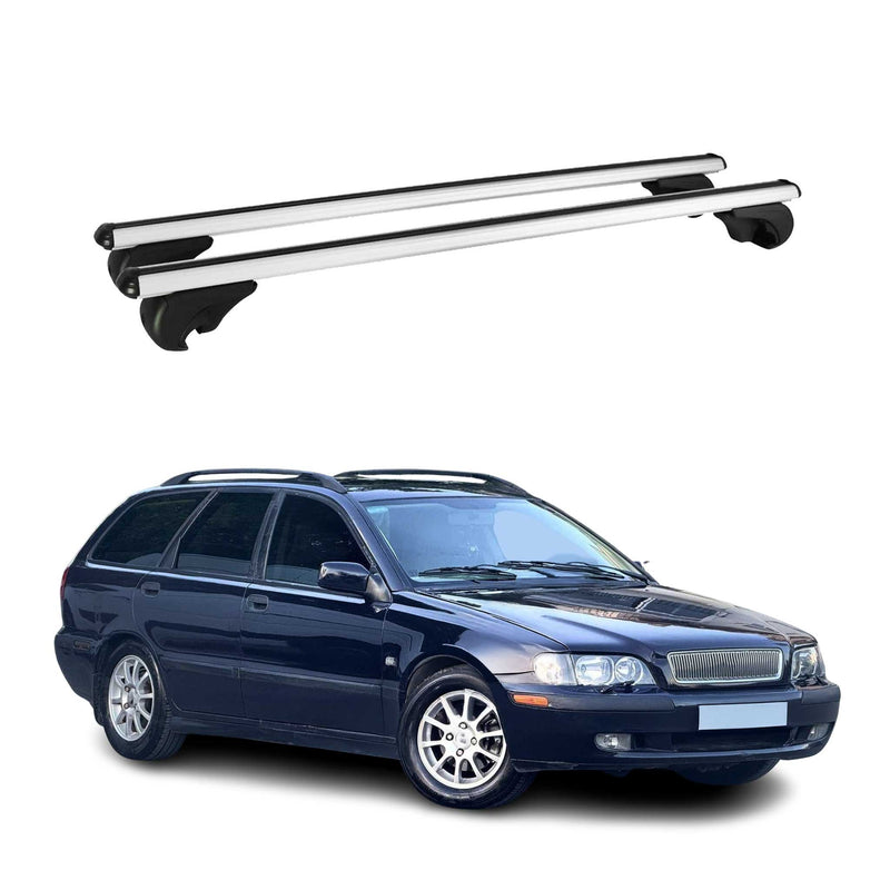 Barres de toit Transversales pour Volvo V40 Break 1995-2004 Aluminium Noir