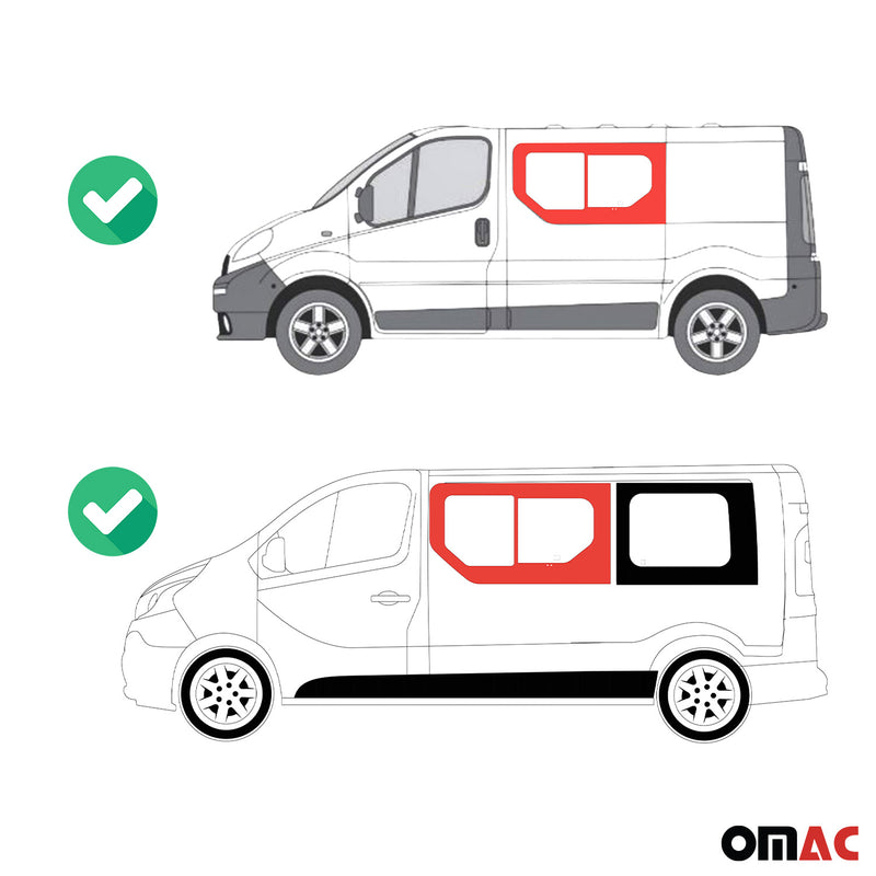 Vitre de Porte pour Renault Trafic 2001-2014 L1 L2 Avant Gauche non coulissante