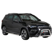 Pare-buffle Avant pour Seat Ateca 2021-2026 FL 63mm en Acier Inoxydable Argent