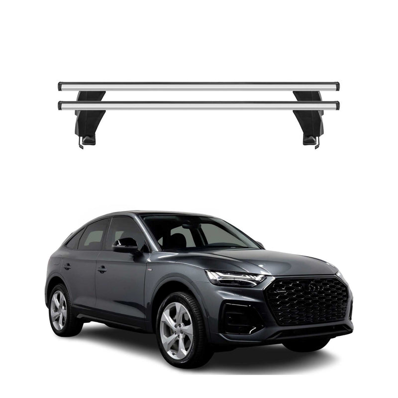 Barres de toit Transversales pour Audi Q5 FYT Sportback 2021-2025 Alu Gris 2x