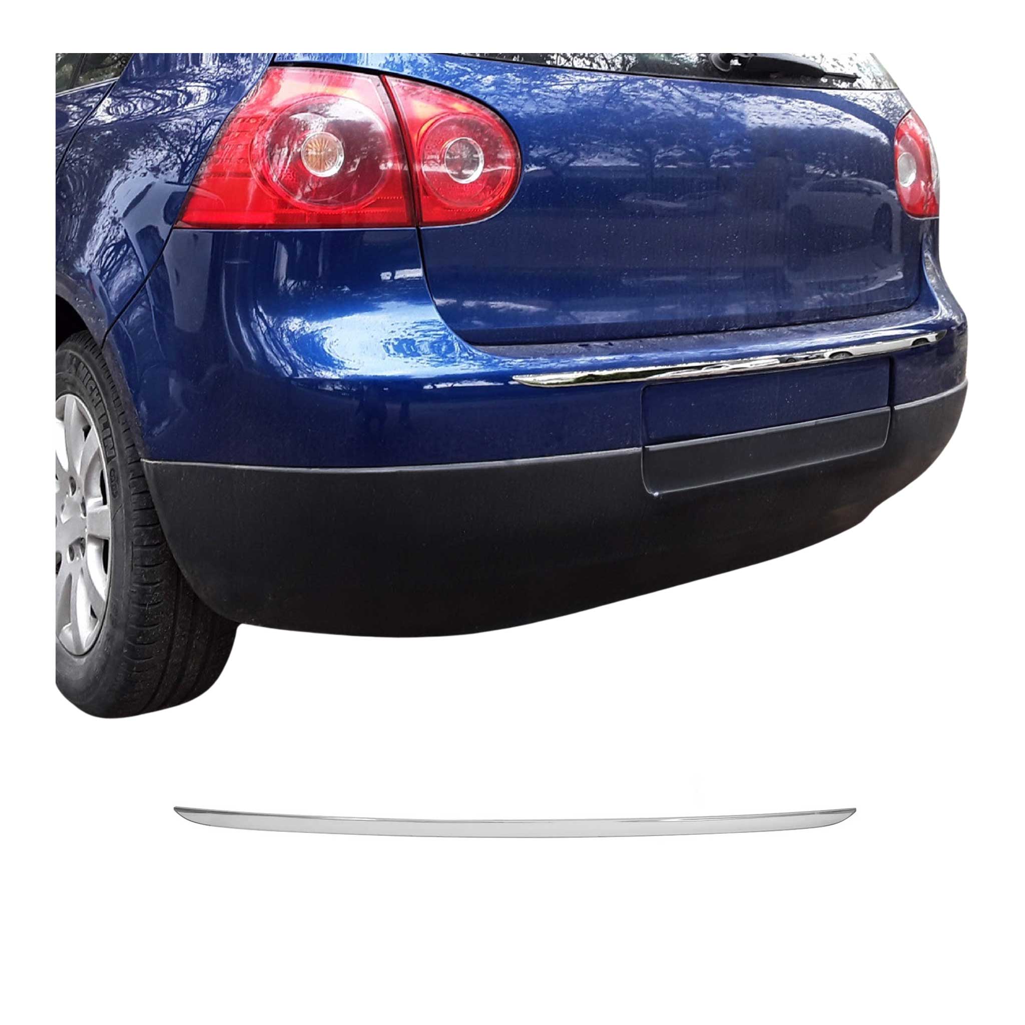 Arrière coffre couvercle moulure pour VW Golf mk5 mk6 2003-2013 en inox chromé