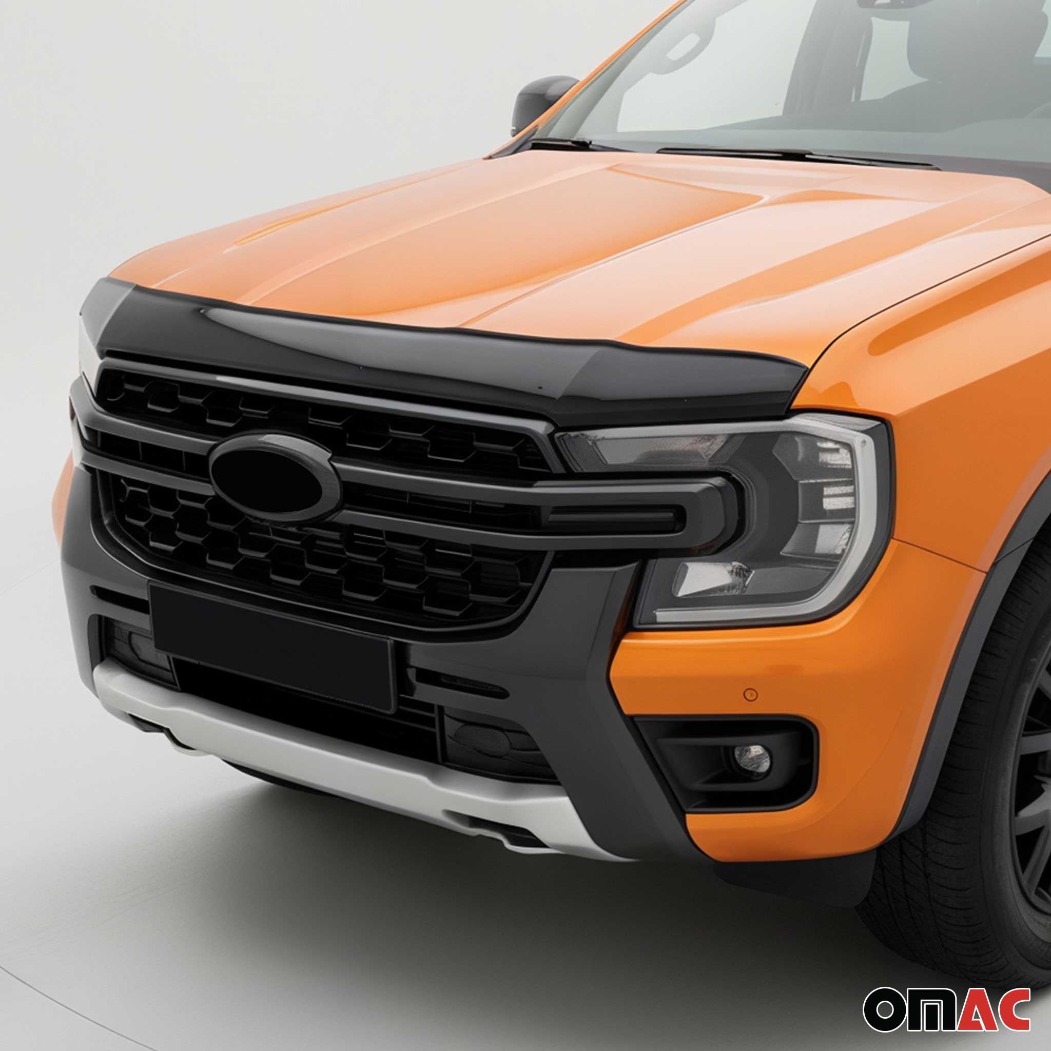 Deflecteurs d'air capot de voiture pour Ford Ranger 2022-2026 1Pc noir ABS