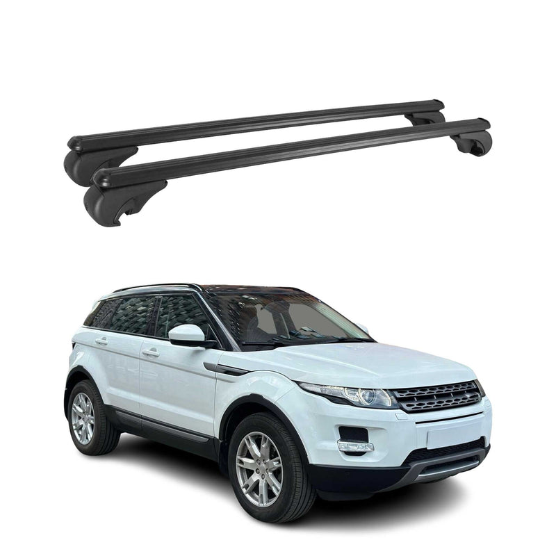Barres de toit Transversales pour Land Rover Evoque 2011-2019 Aluminium Noir