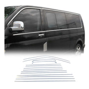 Baguettes pour contour latérales pour VW T6 T6.1 2015-2024 14pcs en inox chrome