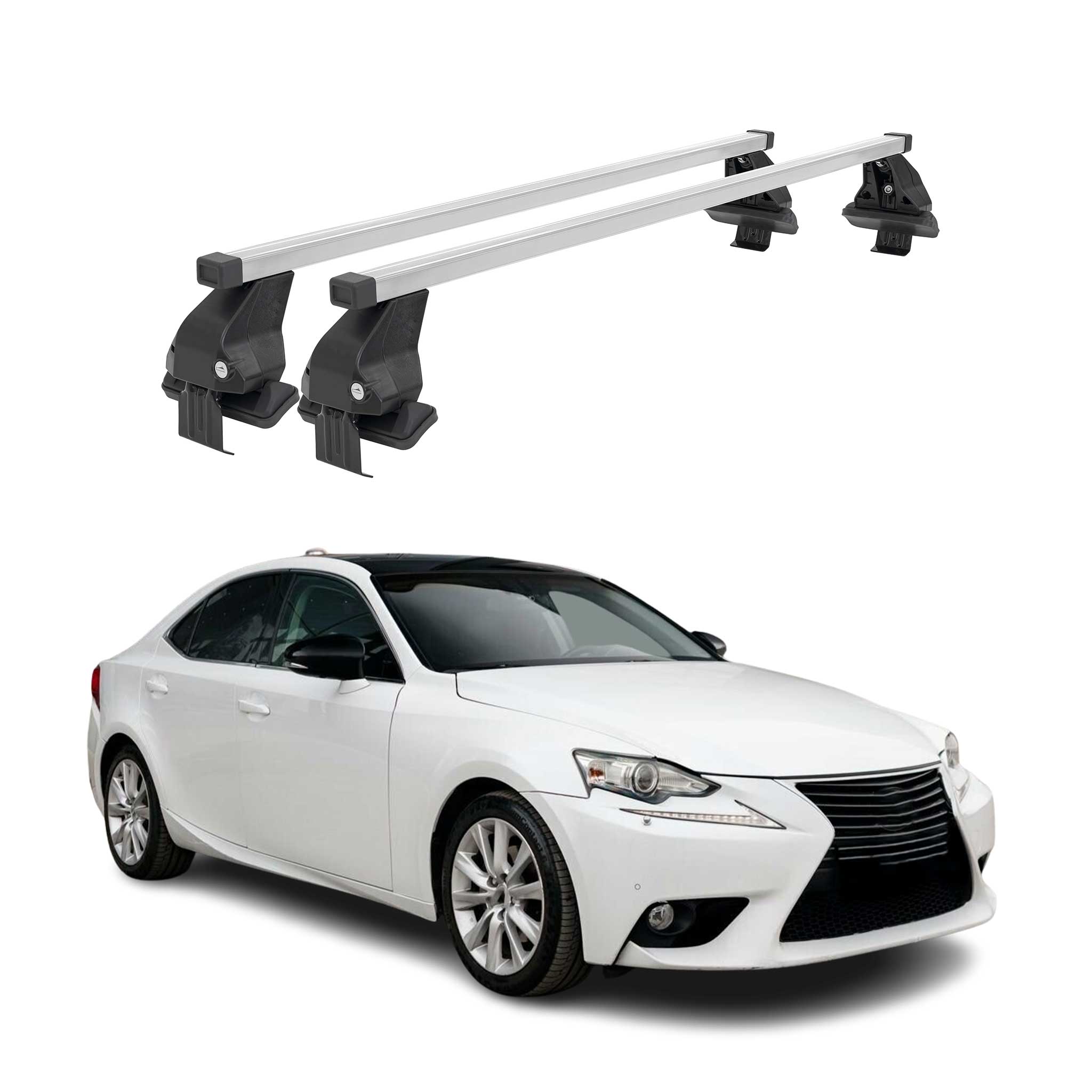 Barres de toit transversales pour Lexus IS XE30 2013-2020 Acier Gris