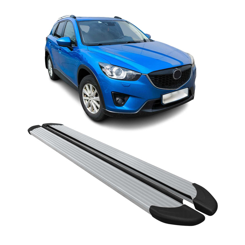 Marchepieds Latéraux pédale pour Mazda CX-5 2012-2017 Aluminium Argent 2Pcs
